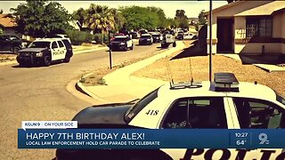 Local law enforcement celebrates birthday with 7-year-old boy battling leukemia