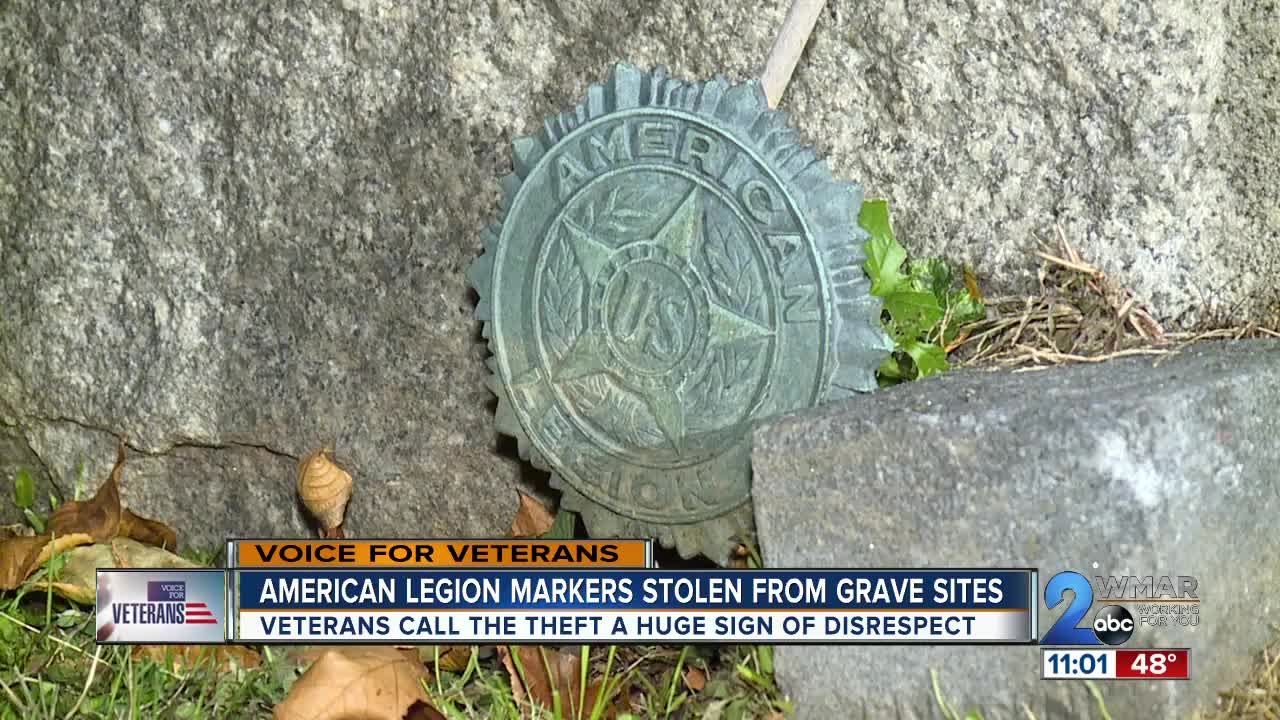 American Legion markers stolen from grave sites