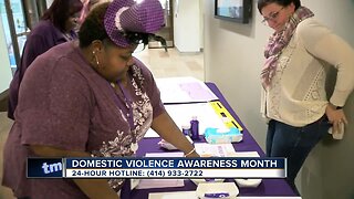 Wearing purple for Domestic Violence Awareness month
