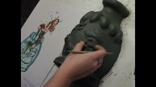 Sculpting a Mermaid Bottle