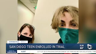 San Diego teen enrolled in Pfizer trial