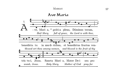 Ave Maria - Gregorian chant - mode 1