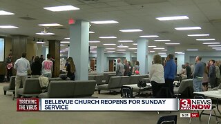 Bellevue church reopens for Sunday service