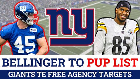 MAJOR Giants Injury News: Daniel Bellinger Heading To PUP List + 4 NFL Free Agent Tight End Targets