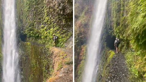 Absolutely breathtaking footage of Tunnel Falls in Oregon