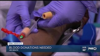 Lee Health in urgent need of blood donatins