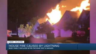 Lightning sparks Bixby house fire