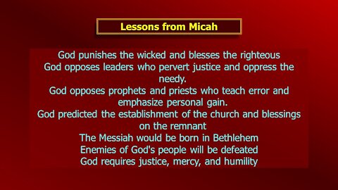 Video Bible Study: Micah #12