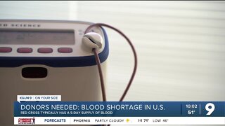 Donors needed as blood shortage continues in Tucson