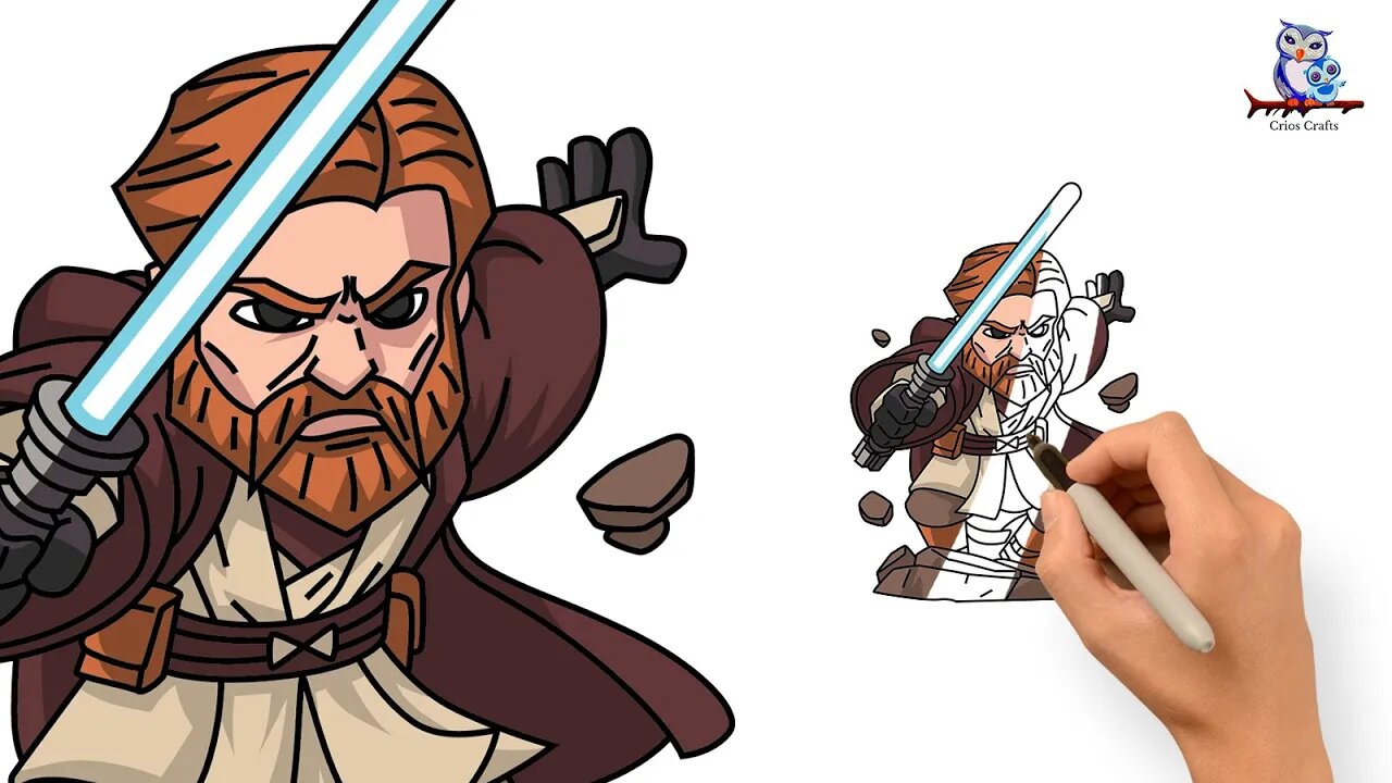 How To Draw Obi Wan Kenobi Star Wars Tutorial