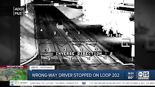 Wrong-way driver stopped on Loop 202