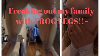 Dad Pranks his Daughter with raw Frog legs
