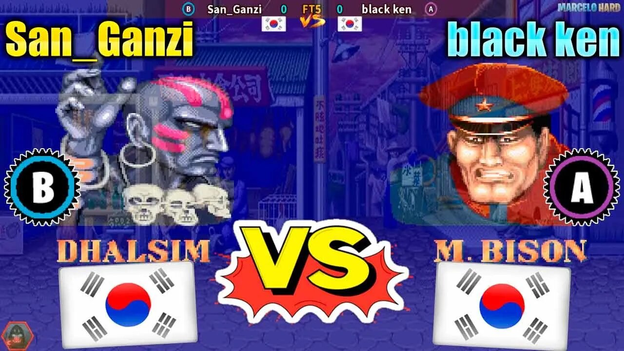 Street Fighter II': Champion Edition (San_Ganzi Vs. black ken) [South