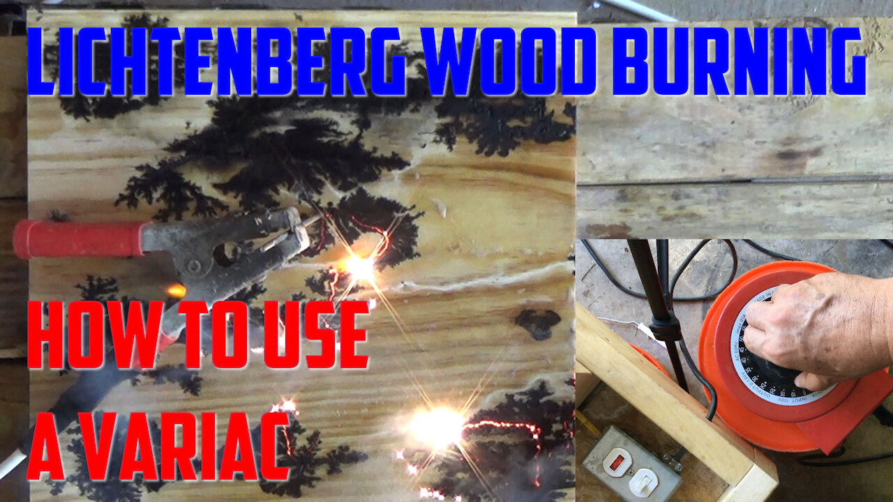 Fractal (Lichtenberg) Wood Burning Process Video at 10x speed. Going t