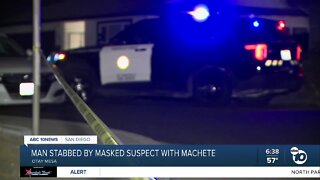 Man hospitalized after being attacked by masked suspect