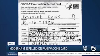 Fact or Fiction: Fake vaccination card