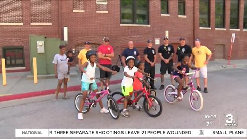'It's a good day for us': Omaha firefighters hold bike giveaway for children in need