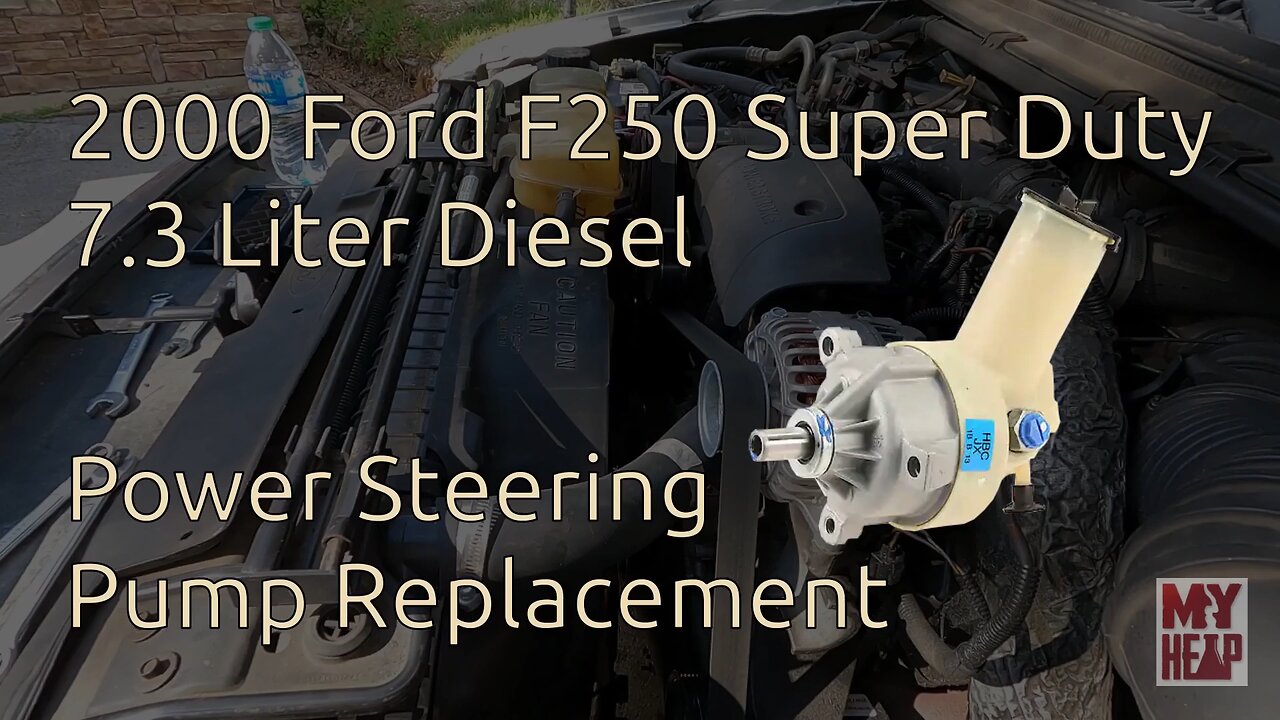 Power Steering Pump Replacement on a Ford F 250 Super Duty with 7.3 ...