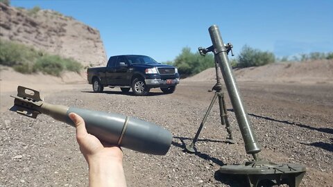 Bracketing Mortars On My Truck - slow motion #shorts