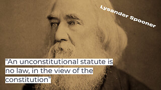Spooner's Other Statements on the Constitution