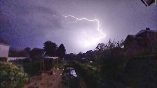 Forked lightning bolt caught on camera in Wales