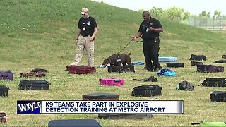Metro Airport hosts training for bomb sniffing dogs