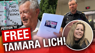 Rebel News drops off the 'Free Tamara Lich' petition at Medicine Hat police headquarters UNLISTED
