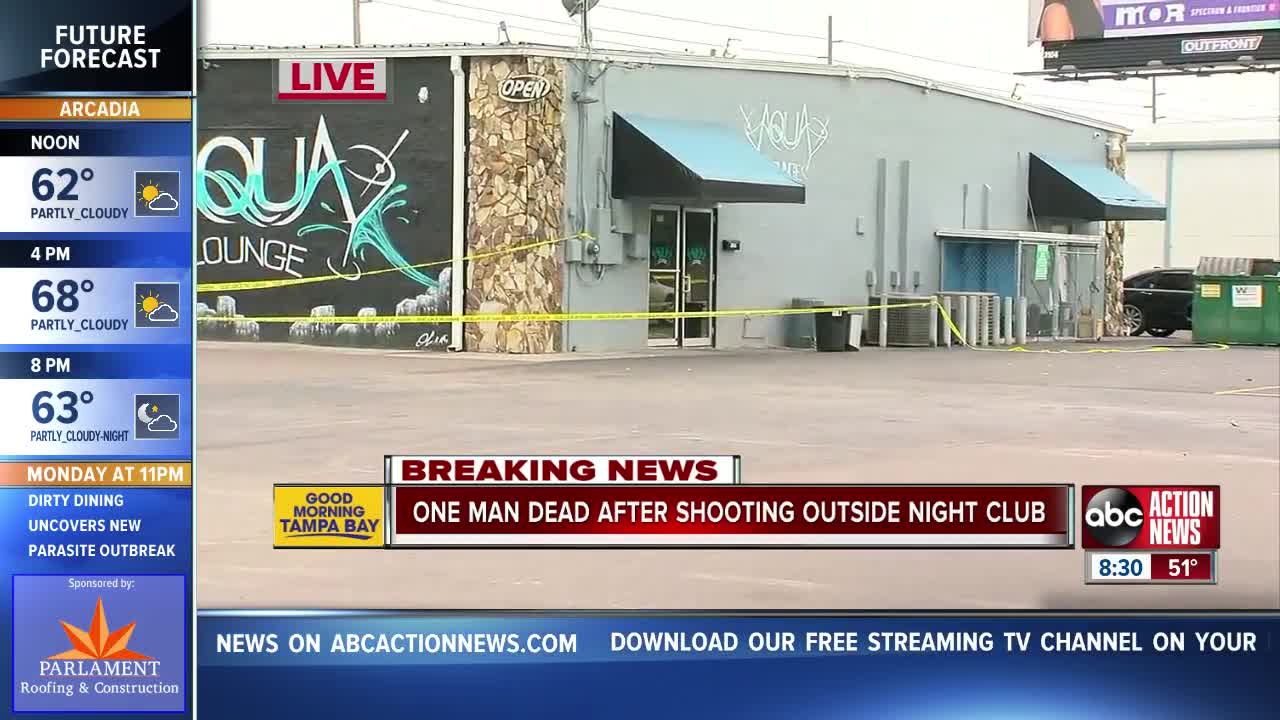 1 dead after shooting at Aqua Lounge in Tampa