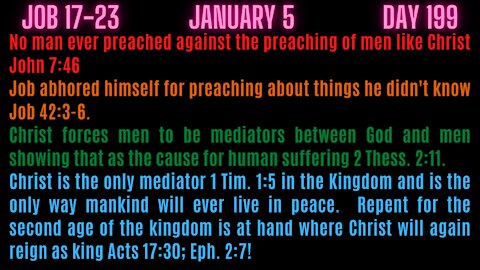 Job 17-23. NO ONE EVER PREACHED AGAINST THE PREACHING OF MEN LIKE CHRIST DID!
