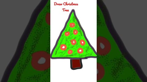 Draw Christmas Tree Easy and Fast #art #drawing #christmas