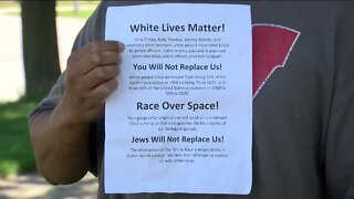 Police investigating racist flyers found in lawns over the weekend