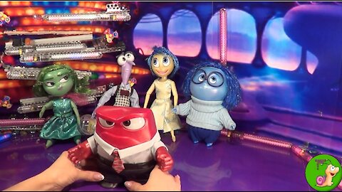 Disney Inside Out Toys Deluxe Talking Toys Complete Set Unboxing Joy, Sadness, Disgust, Fear & Anger