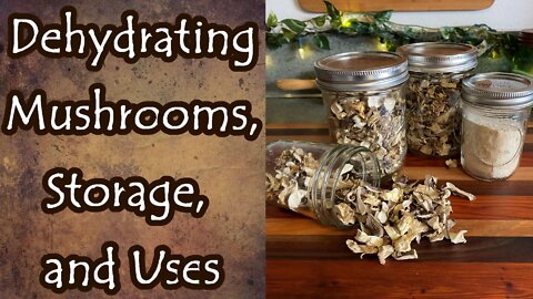 Dehydrating Mushrooms, Storage, and Uses