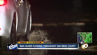 Rain causes flooding throughout San Diego County