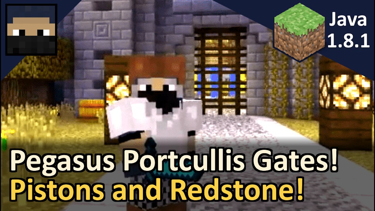 Pegasus Portcullis Piston Gate Hub! Minecraft Java 1.8.1