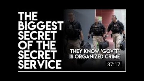 The Biggest Secret of the Secret Service - They Know "Government" is Organized Crime