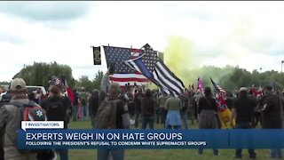 Experts respond after President Trump fails to condemn white supremacist groups