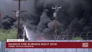 Massive fire breaks out at recycling plant in Phoenix