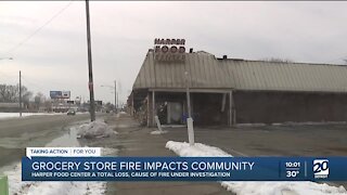 Grocery store fire in Detroit