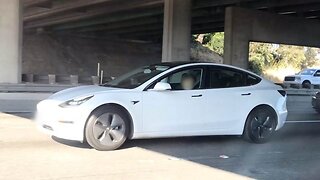 Snore-to pilot: driver spotted asleep behind wheel of tesla in rush hour traffic