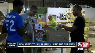 Donating your unused hurricane supplies to Feeding Tampa Bay