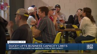 Ducey lifts business capacity limits