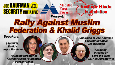 Protest Against #Muslim Federation and #AntiSemite Khalid Griggs