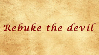 Fast Poem - Rebuke the devil