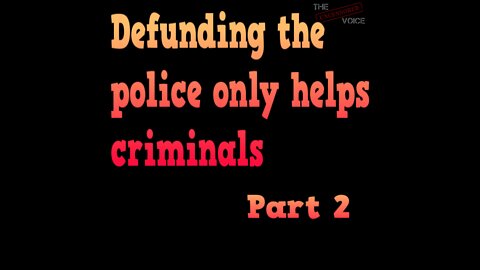 Defunding the police only helps criminals part 2