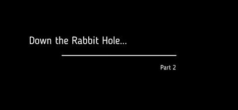 PART 2 Of 10 - DOWN THE RABBIT HOLE