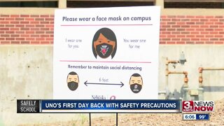 UNO's First Day Back With Safety Precautions