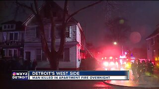 Man killed in apartment fire on Detroit's west side