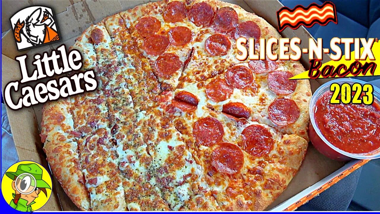 Little Caesars® SLICESNSTIX® BACON PIZZA Review 🍕🥖🥓 ⎮ Peep THIS Out