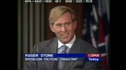 1996: Roger Stone on Politics Humor & Media with Morley Safer, Tony Blankley, and Bill Maher
